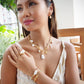 Velatti Multi Pearl Necklace with Starfish Charm