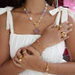 Velatti Multi Baby Pearls or Gems Link Bracelet