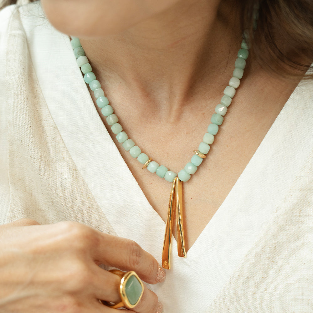 Velatti Amazonite Tide Necklace