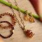 Velatti Stacked Amber Link Chain Necklace
