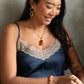 Velatti Stacked Amber Link Chain Necklace