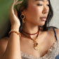 Velatti Long Amber Necklace