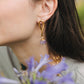 Velatti Twisted Oval & Gemstone Earrings