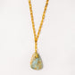 Velatti Aquamarine Pendant Long Necklace