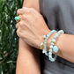 Velatti Pearl or Aquamarine Stretch Bracelet