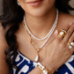 Velatti Link & Lustre Long Necklace with Baroque Pearl