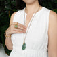 Velatti Braided Long Necklace with Aventurine