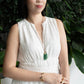 Velatti Braided Long Necklace with Aventurine