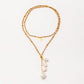 Velatti Hand Braided Necklace with Baroque Pearls