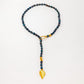 Velatti Long Lariat Leaf Necklace with Black Freshwater Pearls