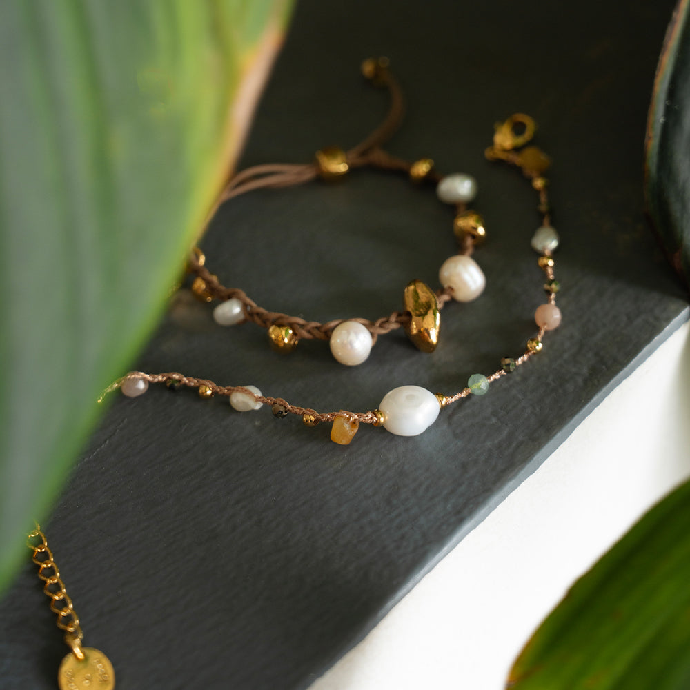 Velatti Braided Bracelet with Gemstones