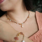 Velatti Hand Braided Necklace with Gemstones and Freshwater Pearl