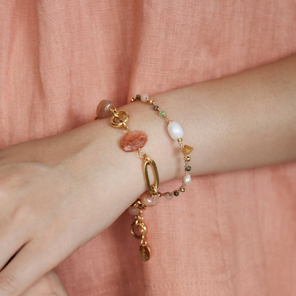 Velatti Link Bracelet with Sunstone