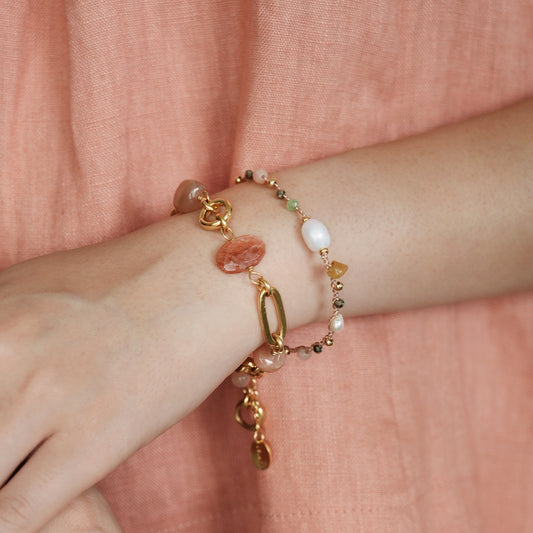 Velatti Link Bracelet with Sunstone