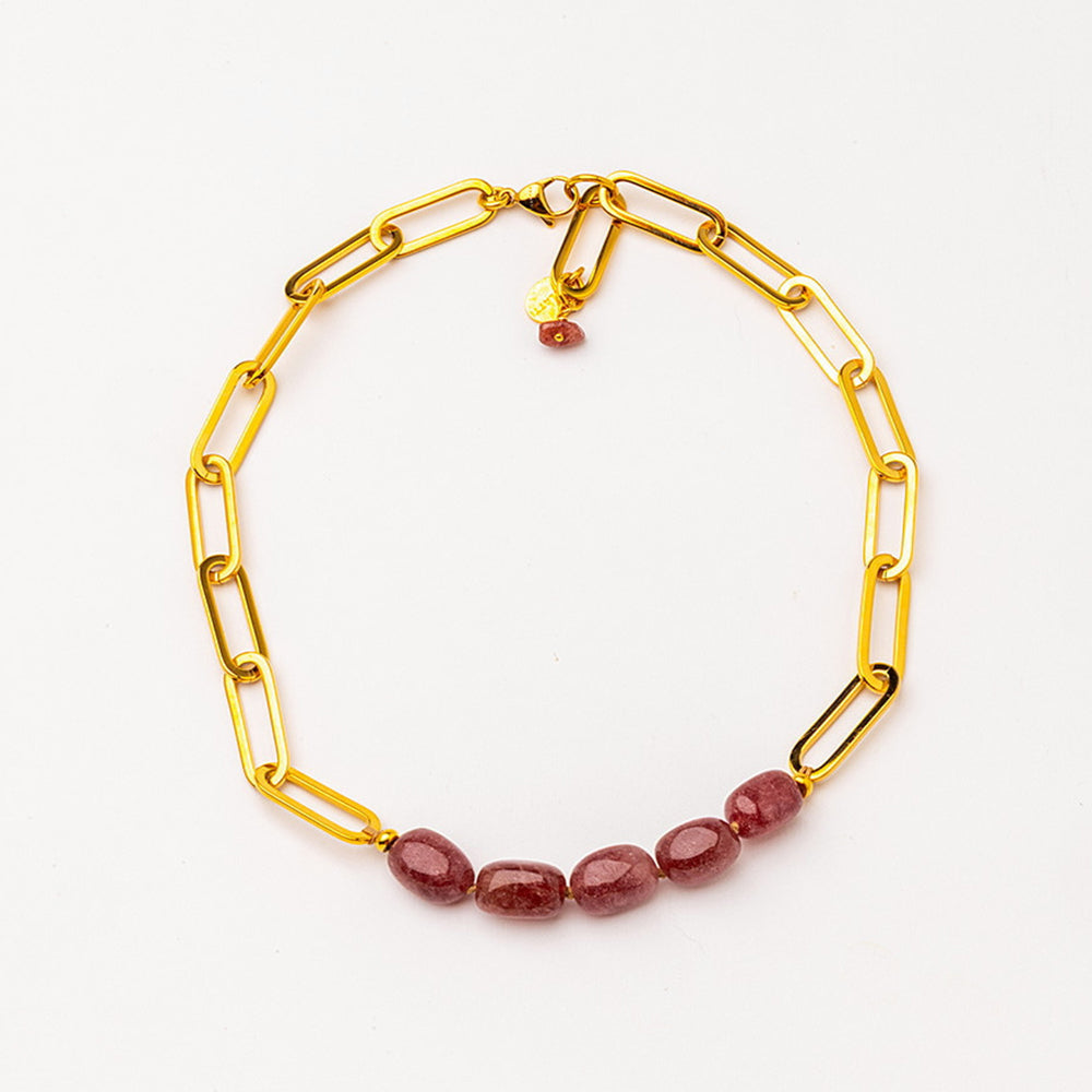 Velatti Link Quartz Necklace