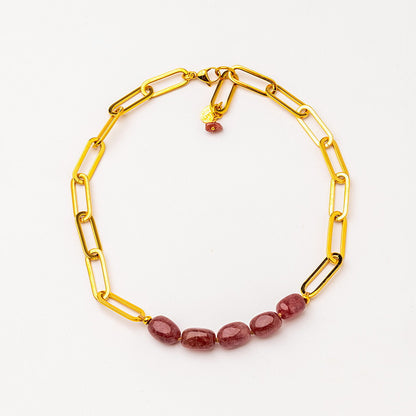 Velatti Link Quartz Necklace
