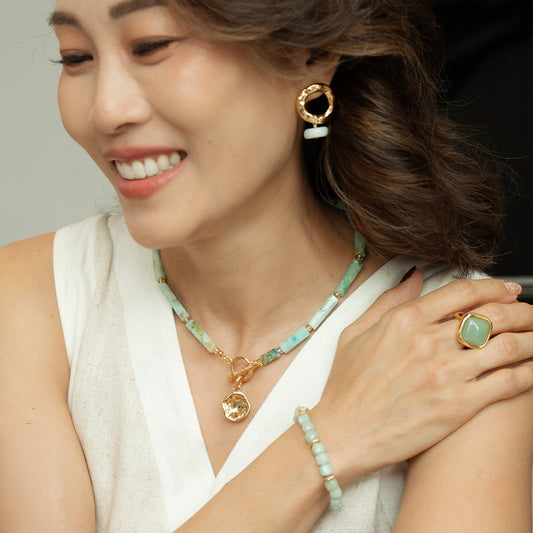 Velatti Chrysoprase Fluid Necklace