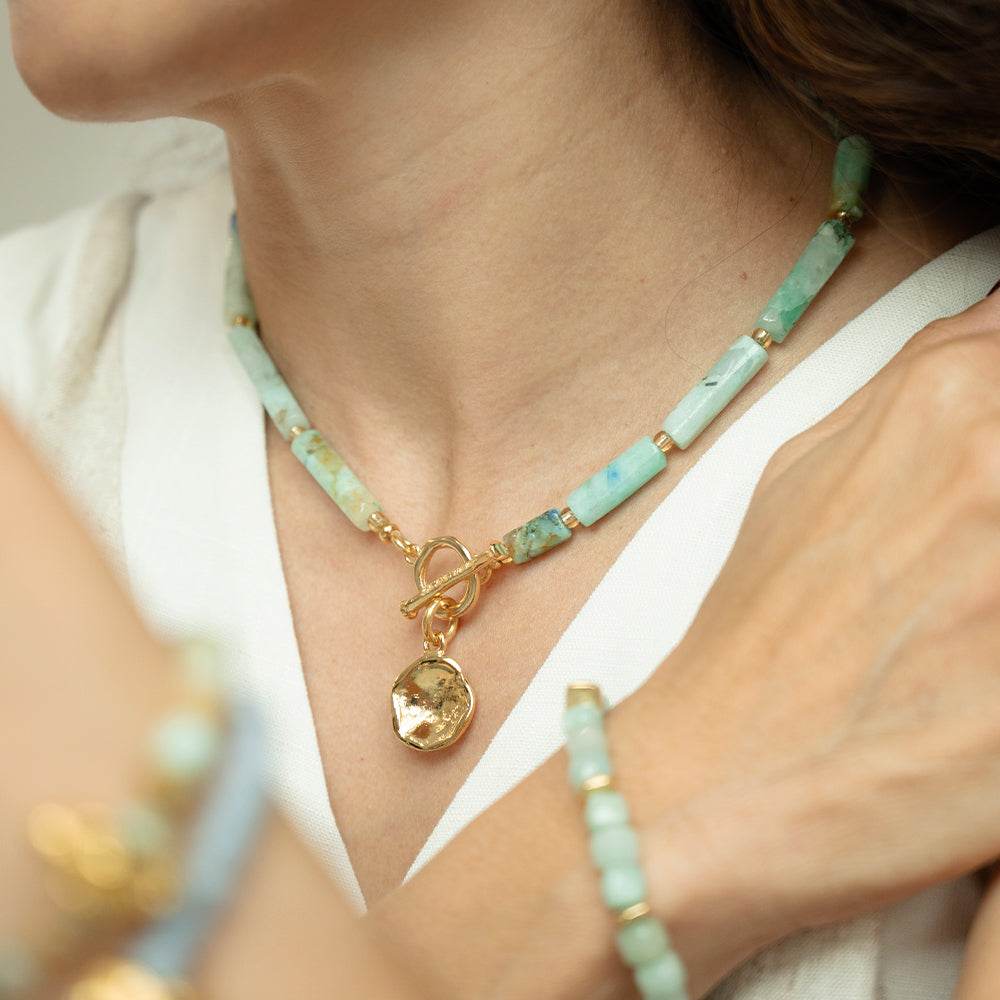 Velatti Chrysoprase Fluid Necklace