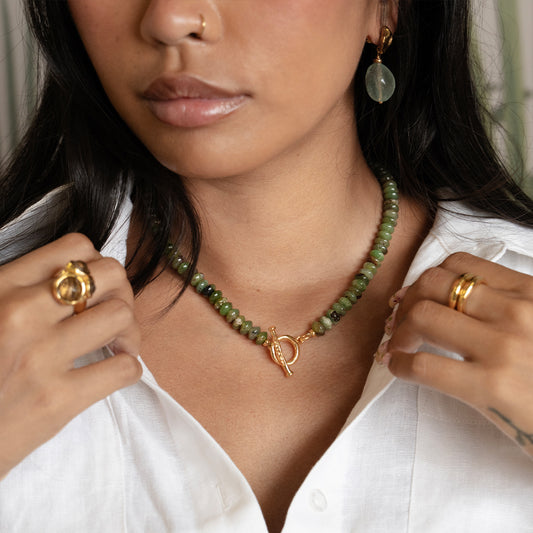 Velatti Chrysoprase Short Necklace
