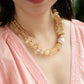 Velatti Links Necklace with Baroque Freshwater Pearl & Gems