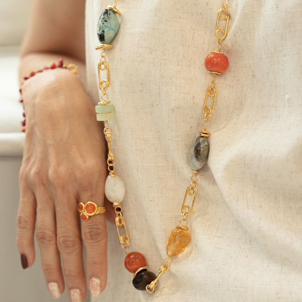 Velatti Multi Gem Luxe Necklace