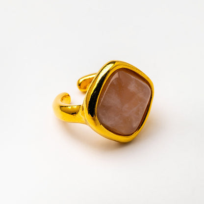 Velatti Square Cut Gemstone Ring