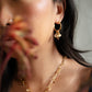 Velatti Hoops with Gems and Heart Charm