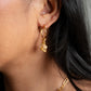 Velatti Hoops with Gems and Heart Charm