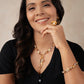 Velatti Necklace with Hematite, Citrine, Yellow Calcite