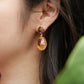 Velatti Leaf Studs with Citrine