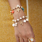Velatti Hand Braided Cotton Bracelet with Snake Charm