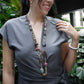 Velatti Deluxe Long Links Necklace with Gems (Pre-Order)