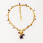 Velatti Amethyst and Pyrite Necklace with Heart Charm