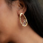 Velatti Contour Earrings with Double Gems