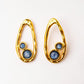 Velatti Contour Earrings with Double Gems