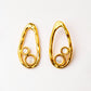 Velatti Contour Earrings with Double Gems