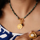 Velatti Gemstone Necklace with Medallion and Gem