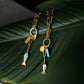Velatti Gem & Fish Charm Link Chain Necklace