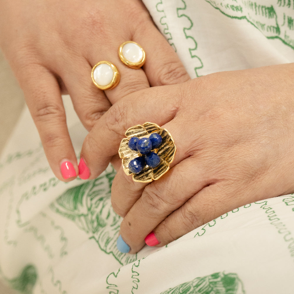 Velatti Wildflower Cluster Ring with Gems