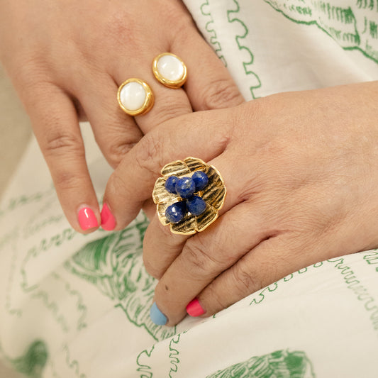 Velatti Wildflower Cluster Ring with Gems