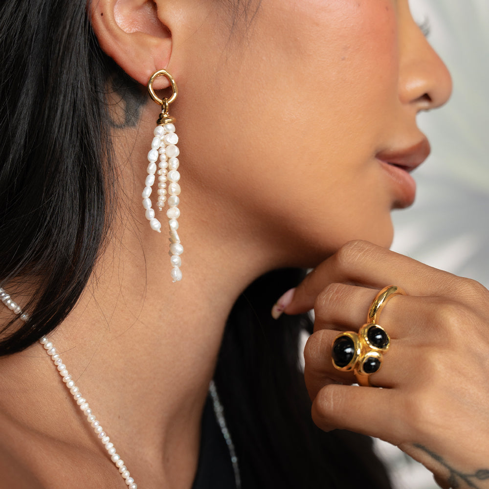 Velatti Cascada Pearl Earrings