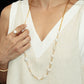 Velatti Long Links Necklace with Gems or Freshwater Pearls