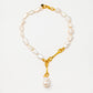 Velatti Baroque Pearl Drop Necklace