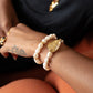 Velatti Leaf Charm Gemstone Bracelet