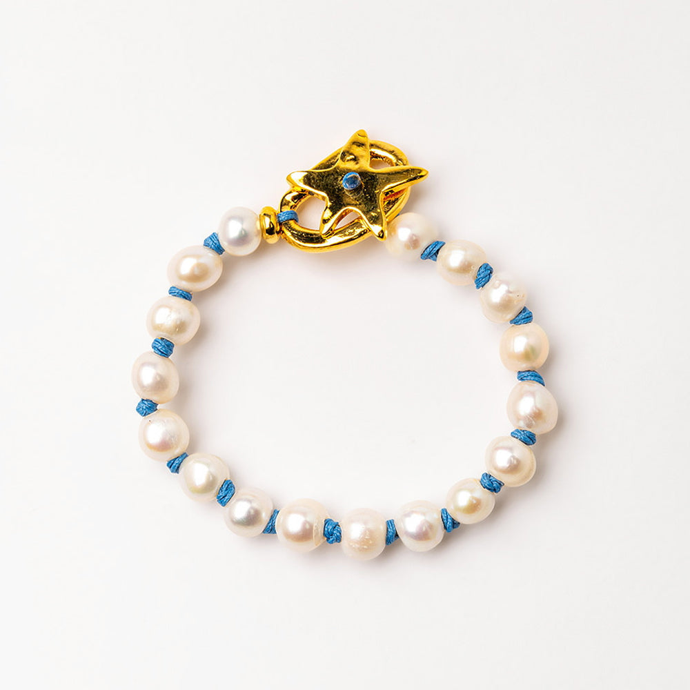 Velatti Freshwater Pearl Knot Bracelet