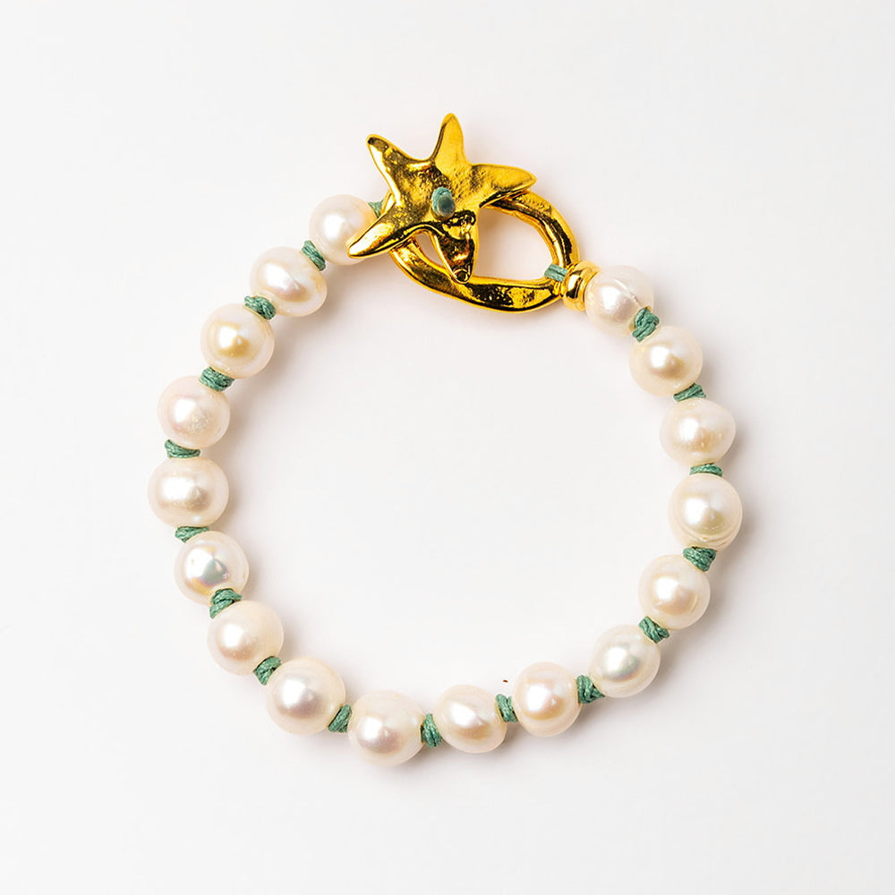 Velatti Freshwater Pearl Knot Bracelet