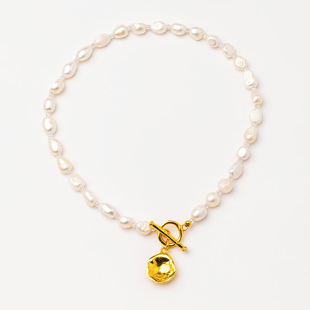 Velatti Freshwater Pearl Necklace with Toggle