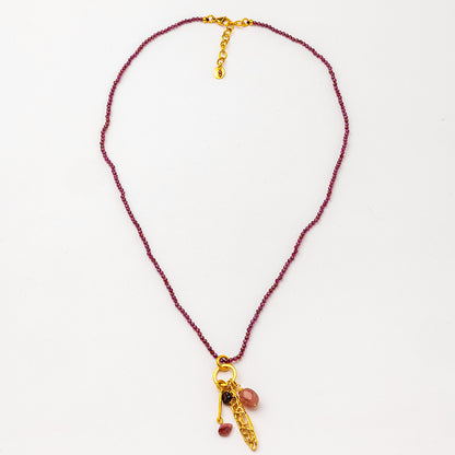 Velatti All Gems Long Necklace with Charms