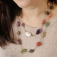 Velatti Floating Necklace with Multi Gemstones