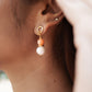 Velatti Gem & Pearl Drop Earrings